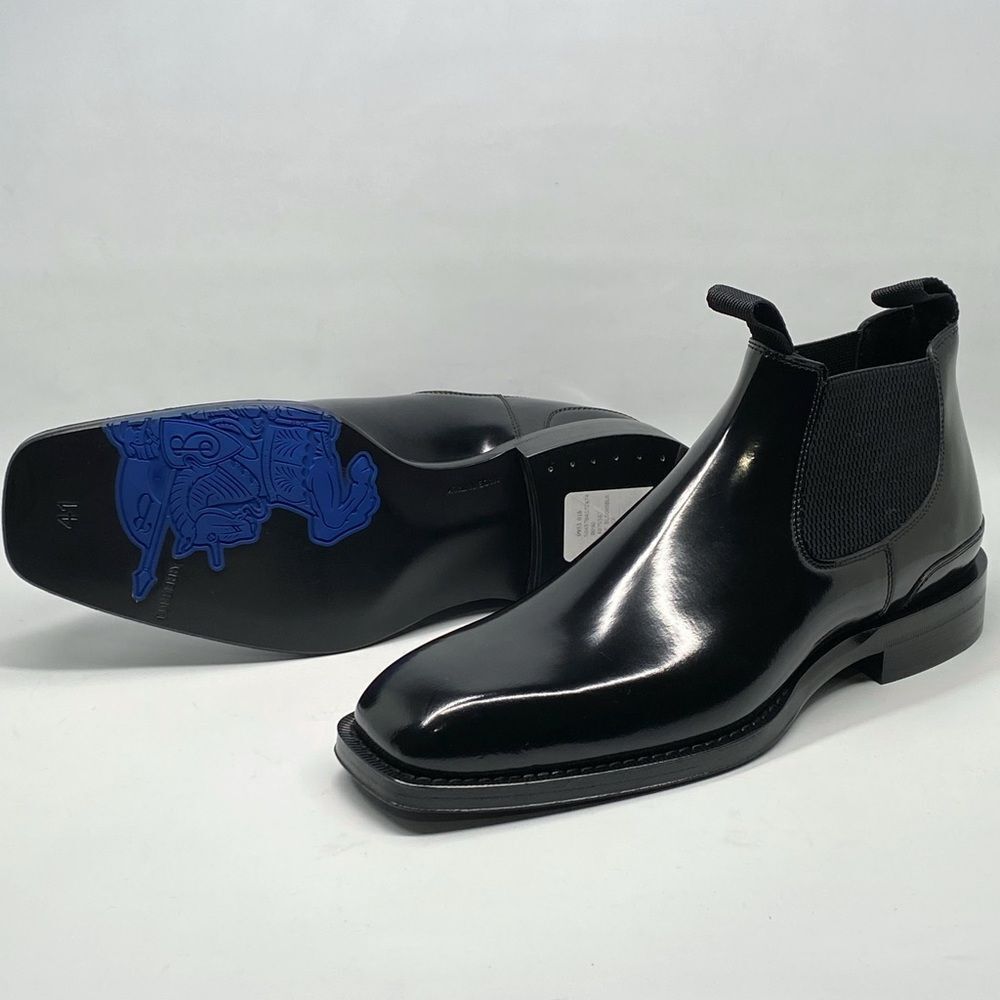 Burberry Square-Toe Leather Chelsea Boots size 41/us size 8 - Picture 5 of 14